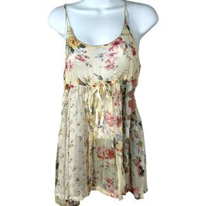 Just the Girls Vintage 90s Sheer Floral Blouse Medium NEW Deadstock OTHER READ